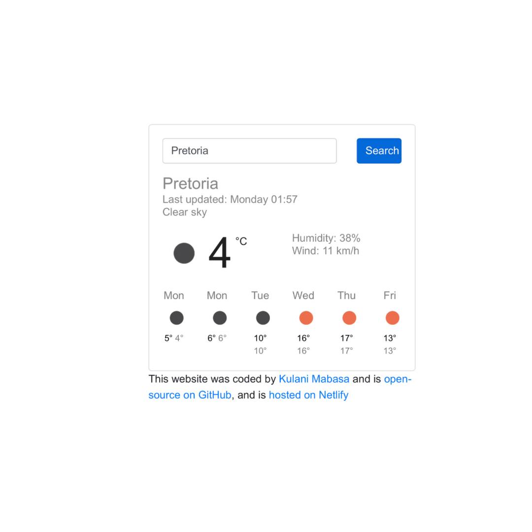 Weather App Review Screenshot